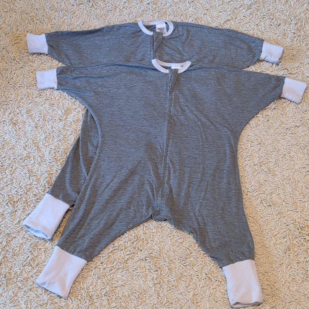Gray and White Kids One Piece